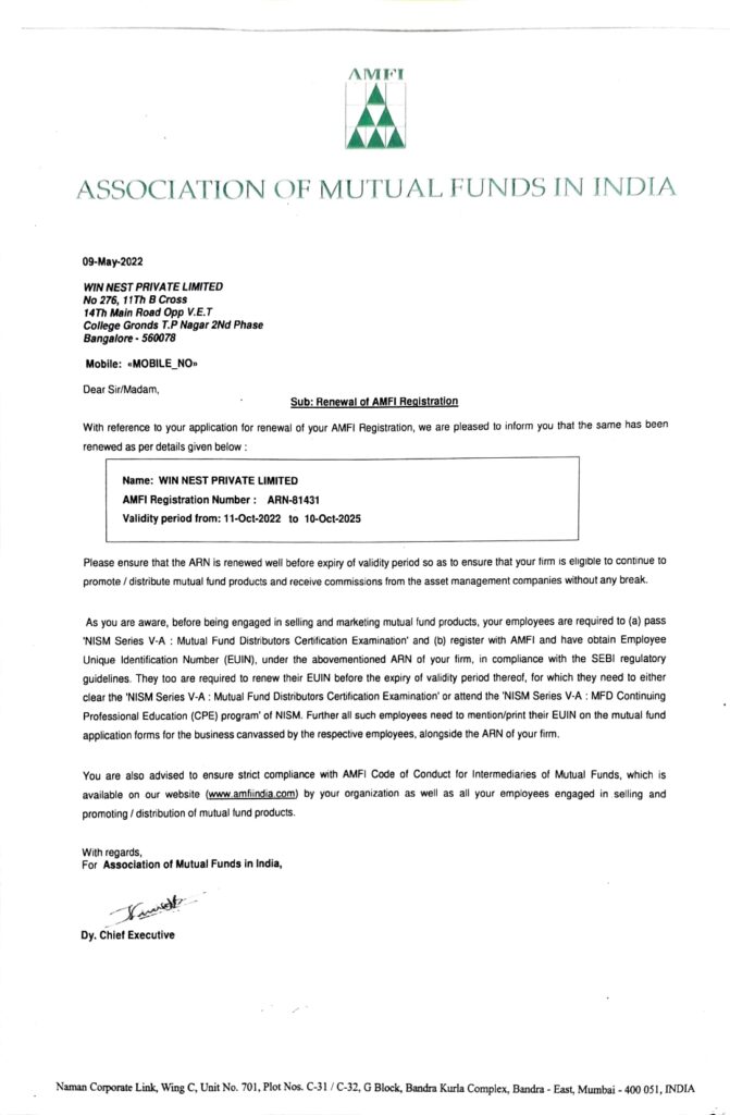 Registered With AMFI